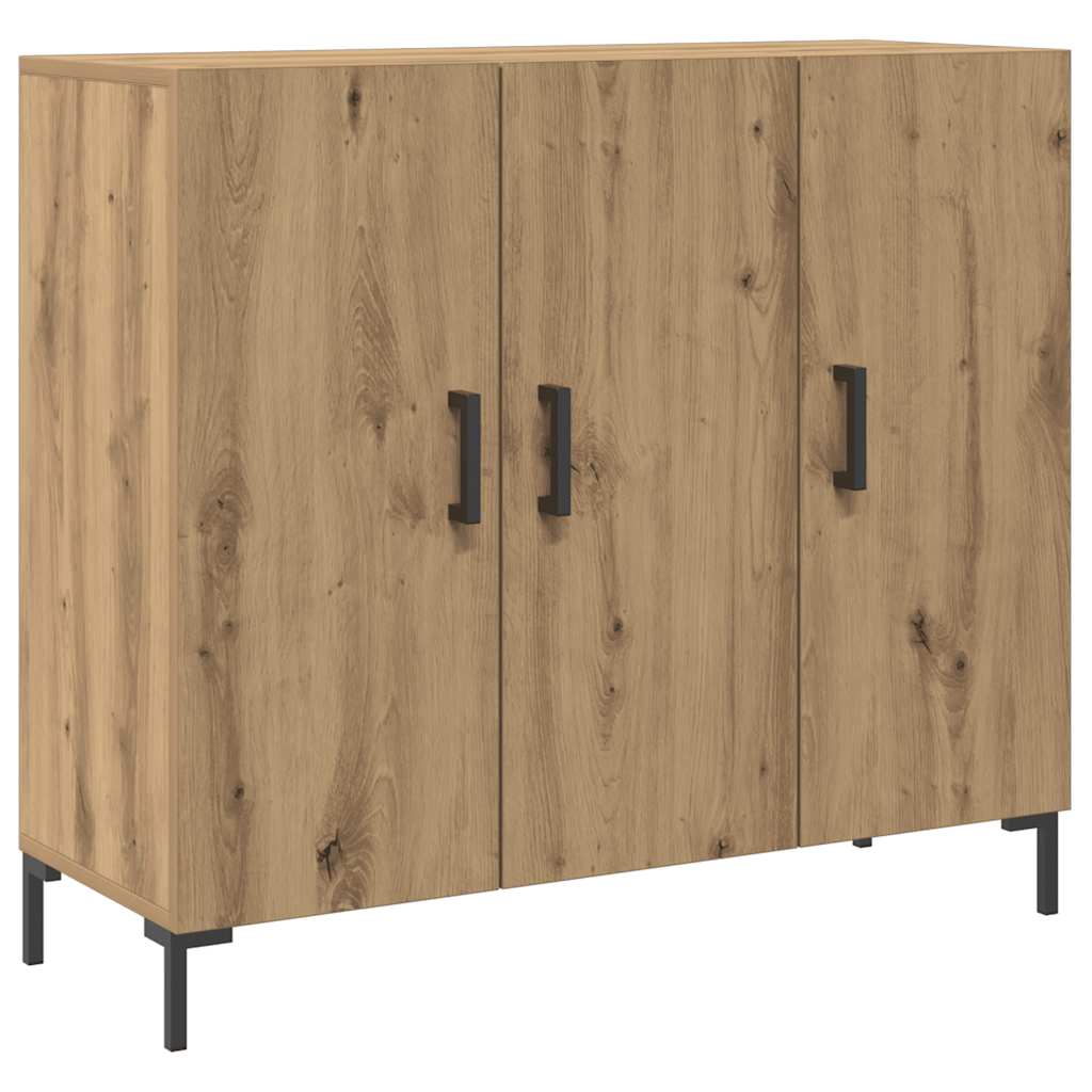 Komoda boja hrasta artisana 90 x 34 x 80 cm konstruirano drvo
