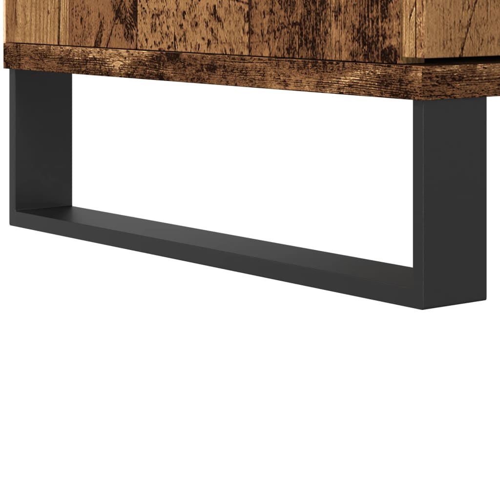 Visoka komoda boja staro drvo 60x36x110 cm konstruirano drvo