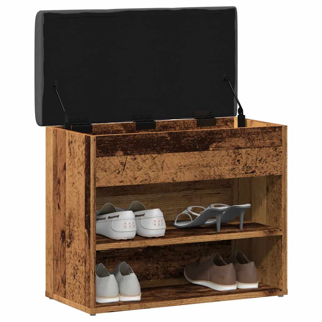 Klupa za cipele staro drvo 62x32x50 cm konstruirano drvo