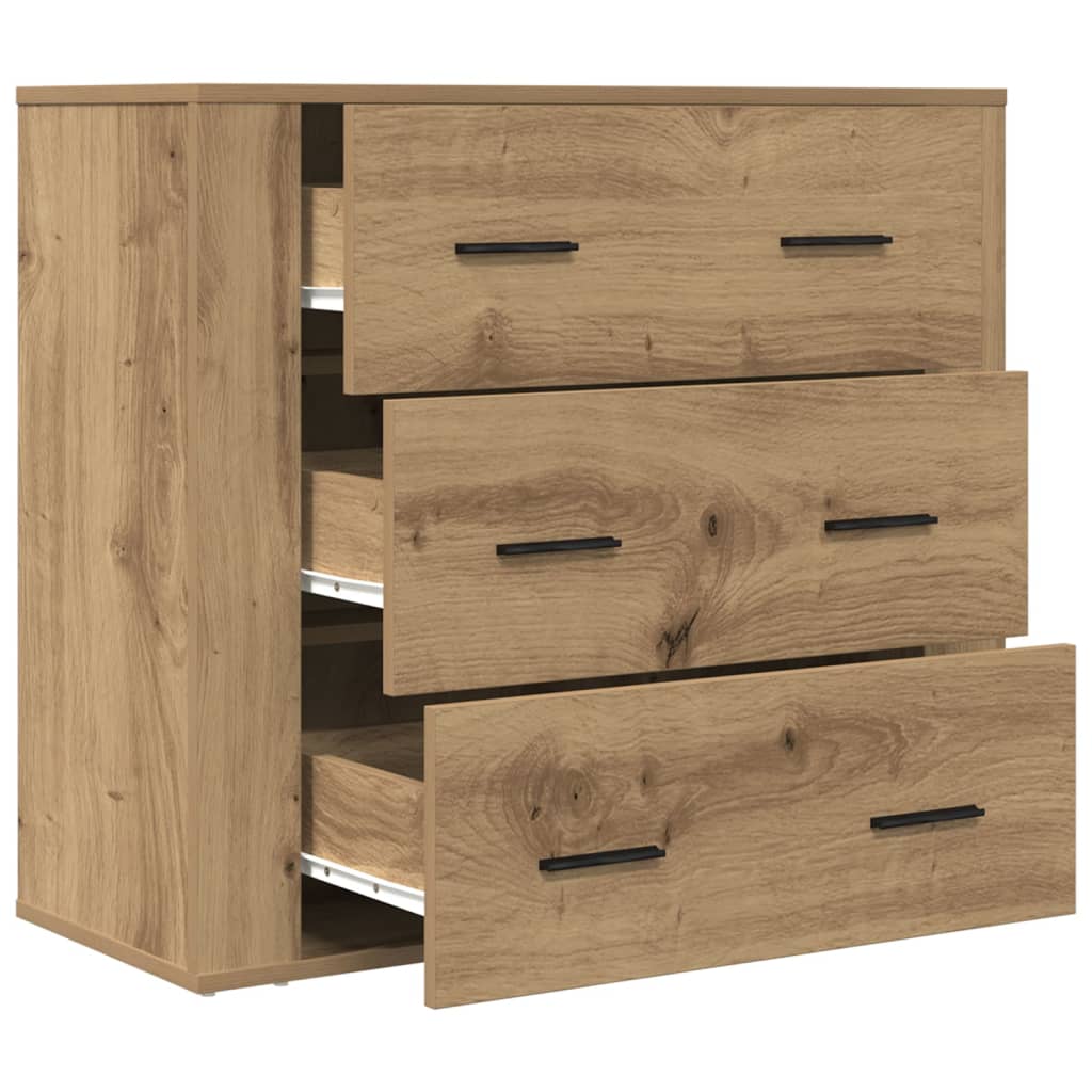 Komoda boja hrasta artisan 80 x 33 x 70 cm konstruirano drvo