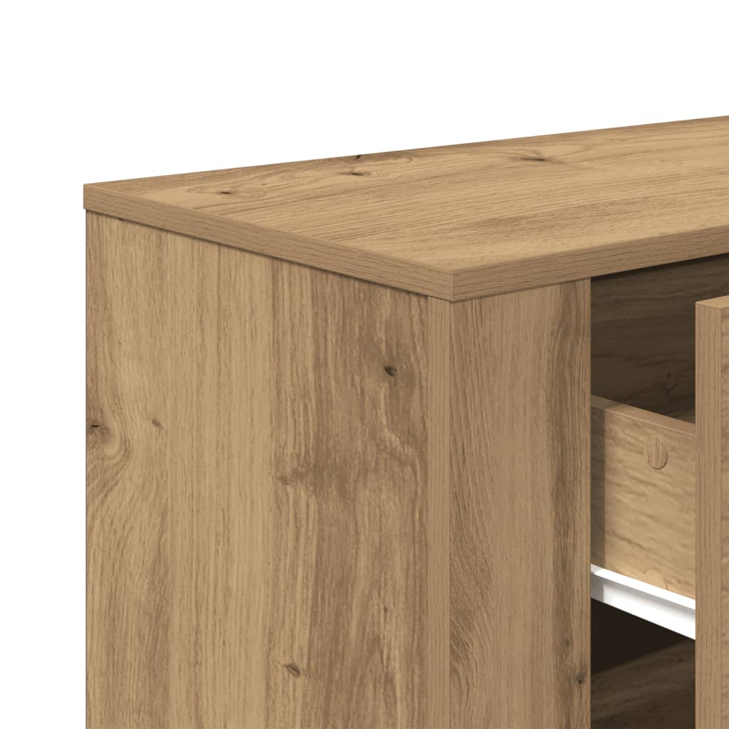 Komoda boja hrasta artisan 80 x 33 x 70 cm konstruirano drvo