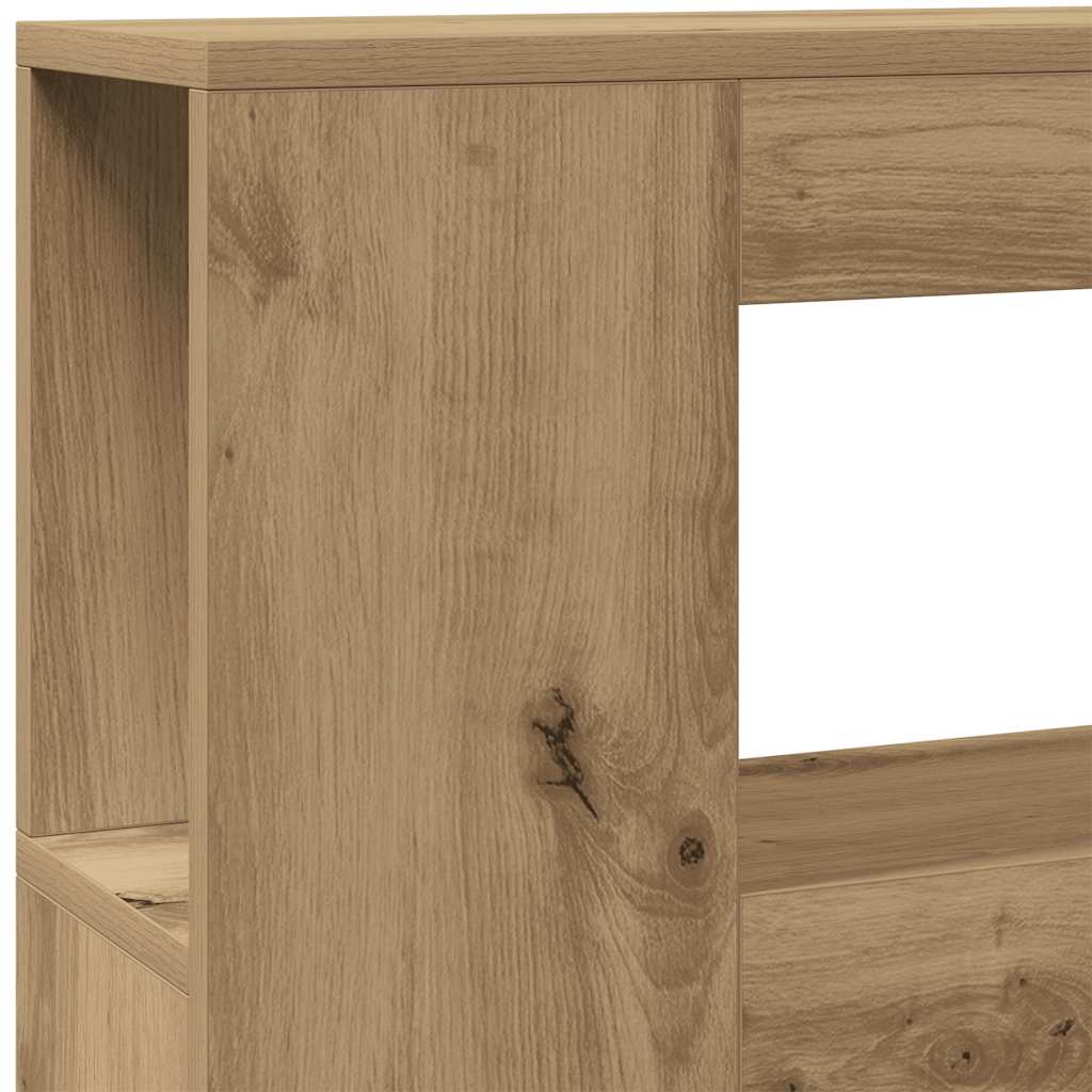LED uzglavlje boja hrasta artisan 120x18,5x103,5 cm drveni
