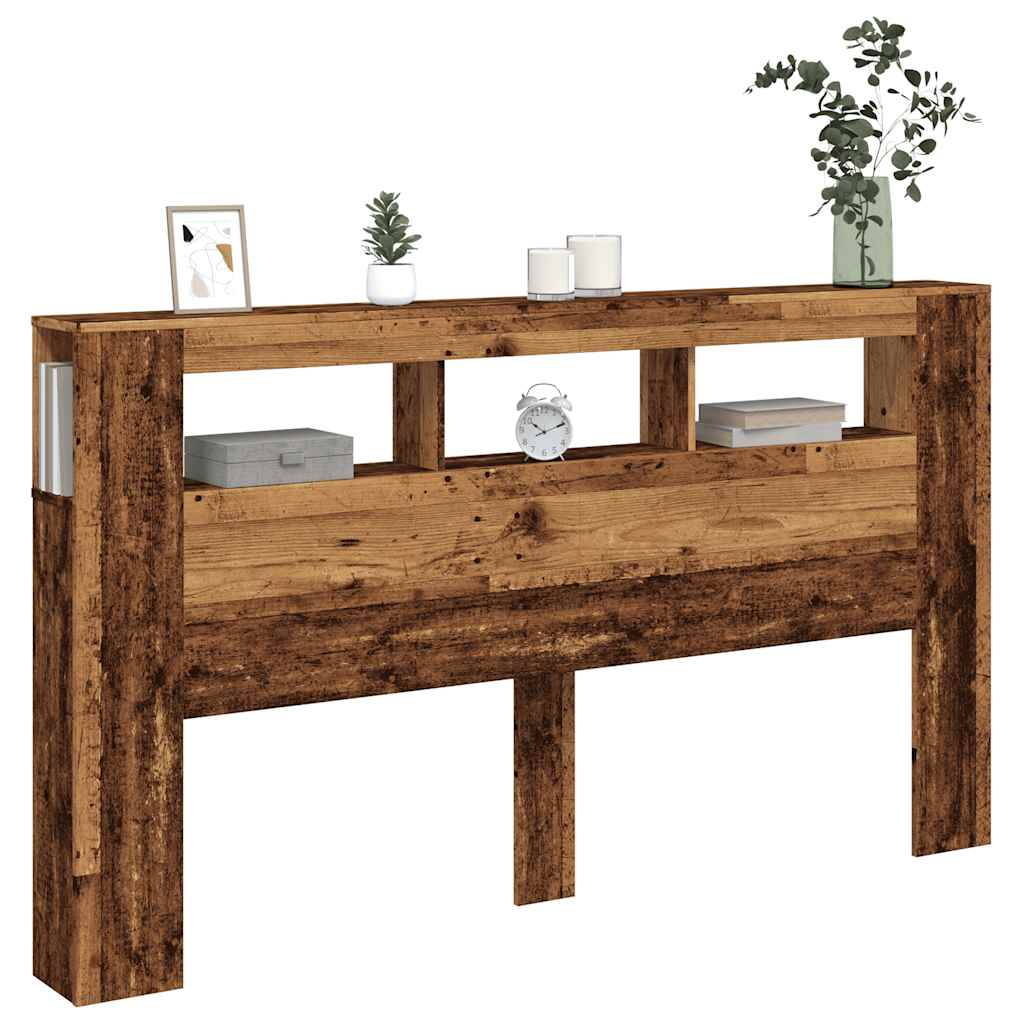 LED uzglavlje boja drva 180x18,5x103,5 cm konstruirano drvo