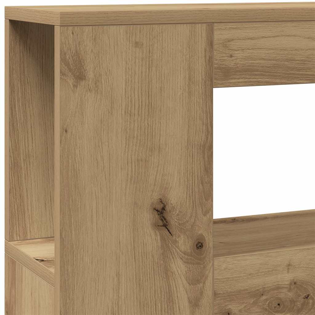 LED uzglavlje boja hrasta artisan 200x18,5x103,5 cm drveni