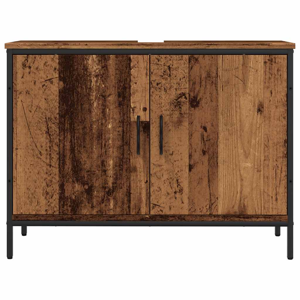 Kupaonski ormarić za umivaonik staro drvo 60x33x60 cm