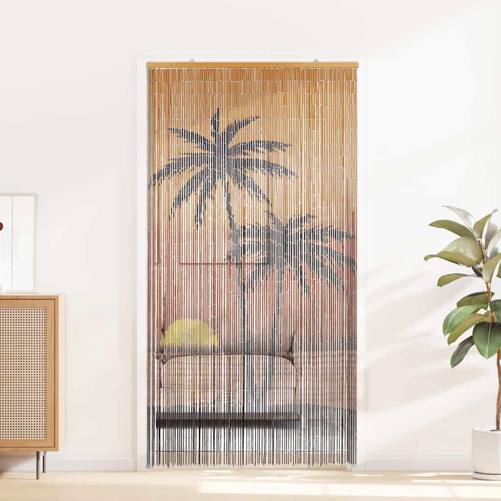 Zavjesa za vrata protiv insekata Otisak palme 90x220 cm bambus