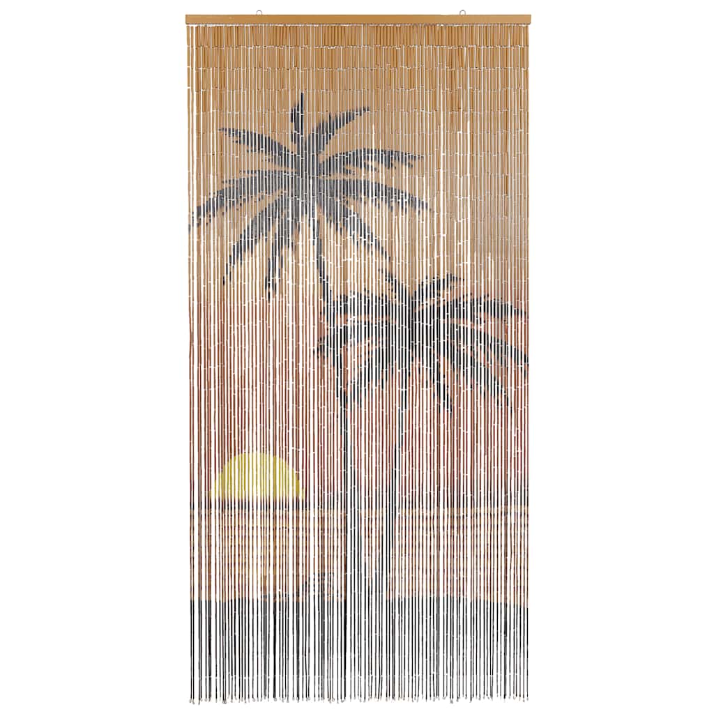 Zavjesa za vrata protiv insekata Otisak palme 90x220 cm bambus