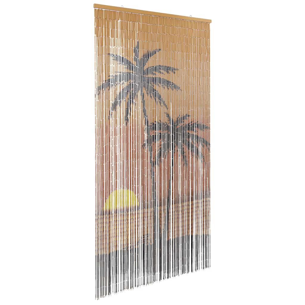 Zavjesa za vrata protiv insekata Otisak palme 100x220 cm bambus