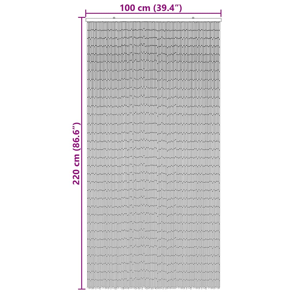 Zavjesa za vrata protiv insekata Otisak palme 100x220 cm bambus