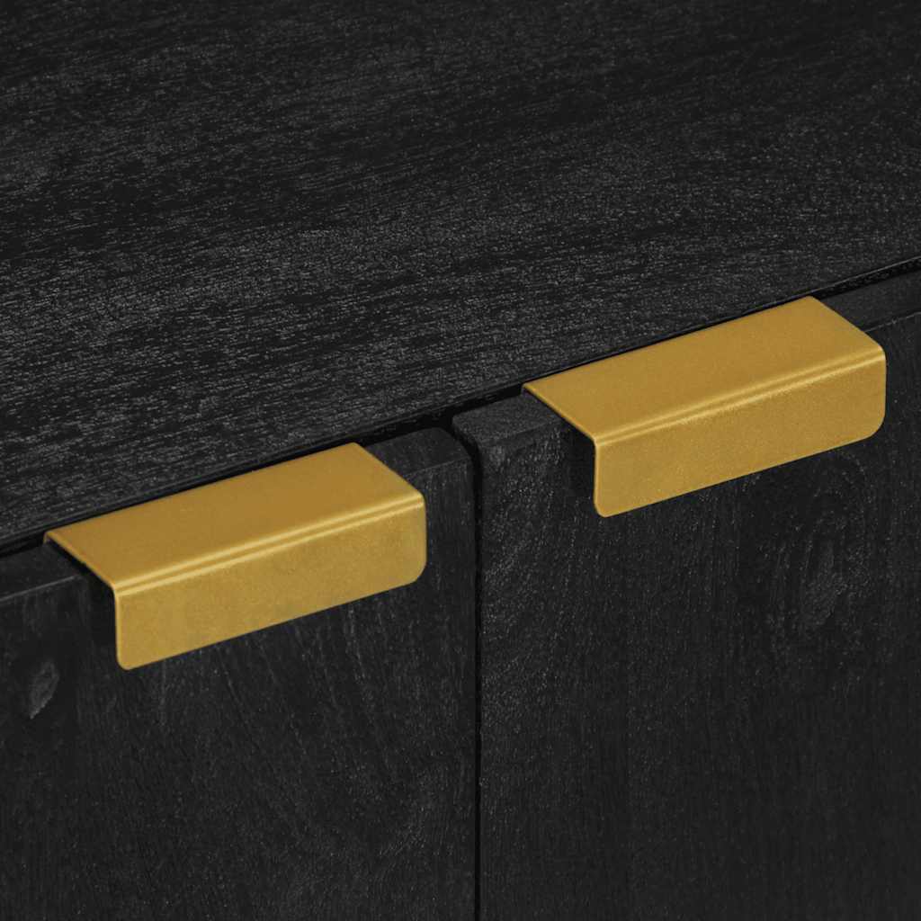 Komoda crna 60 x 33 x 75 cm konstruirano drvo