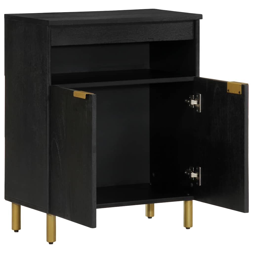 Komoda crna 60 x 33 x 75 cm konstruirano drvo