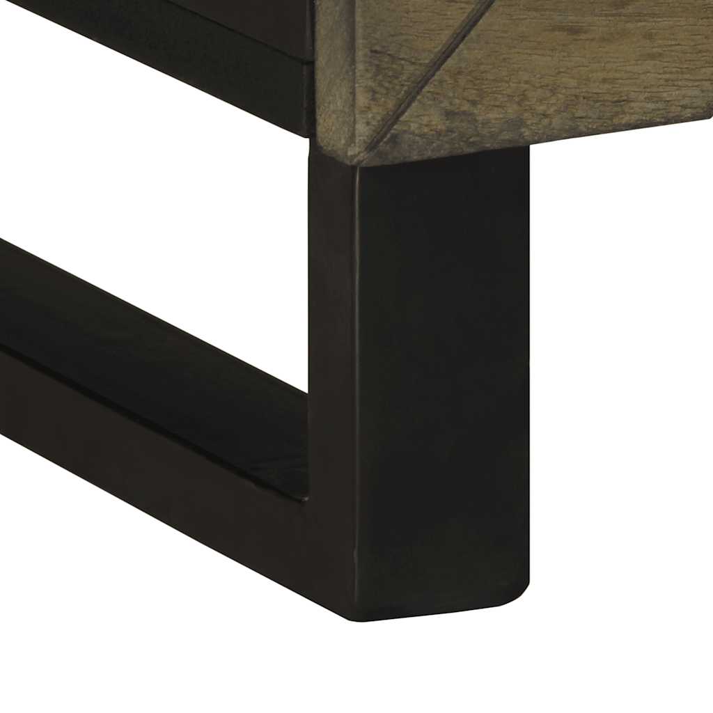 TV ormarić crni 70 x 33 x 46 cm od masivnog drva manga