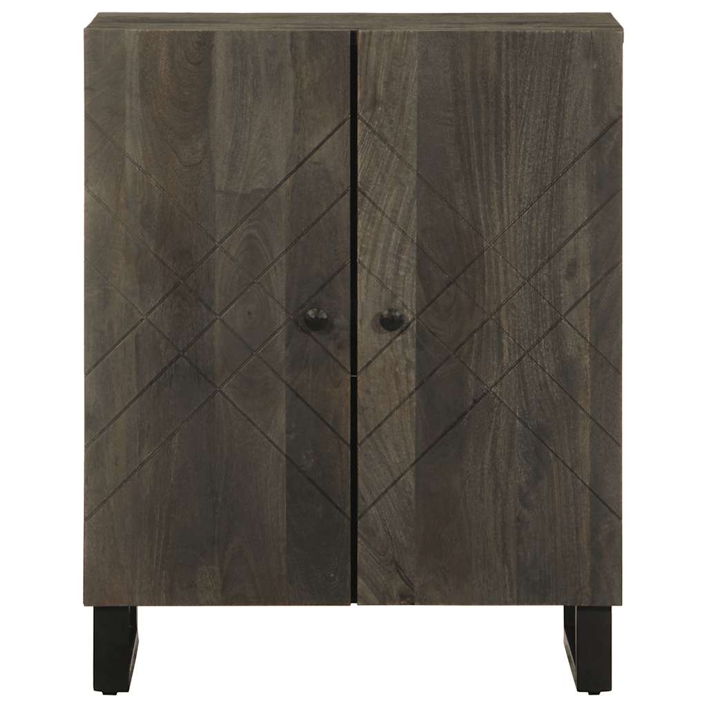 Komoda crna 60x33x75 cm Puno drvo Mango