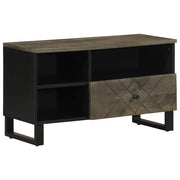 TV ormarić crni 80x33x46 cm od masivnog drva manga
