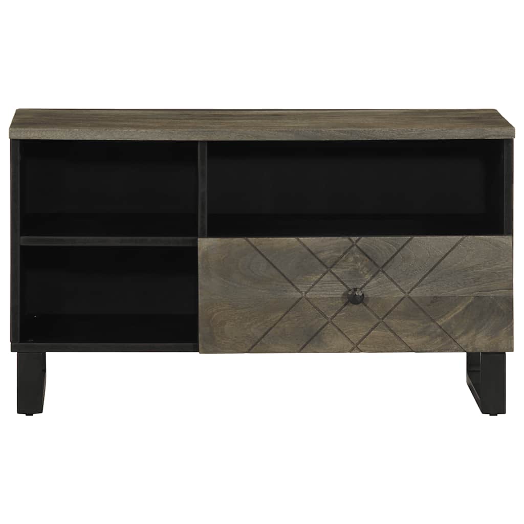 TV ormarić crni 80x33x46 cm od masivnog drva manga