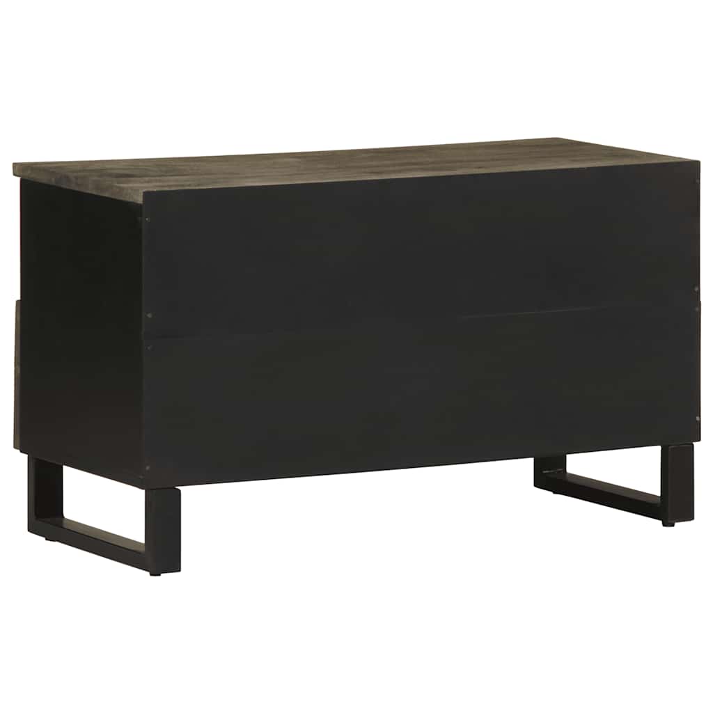 TV ormarić crni 80x33x46 cm od masivnog drva manga