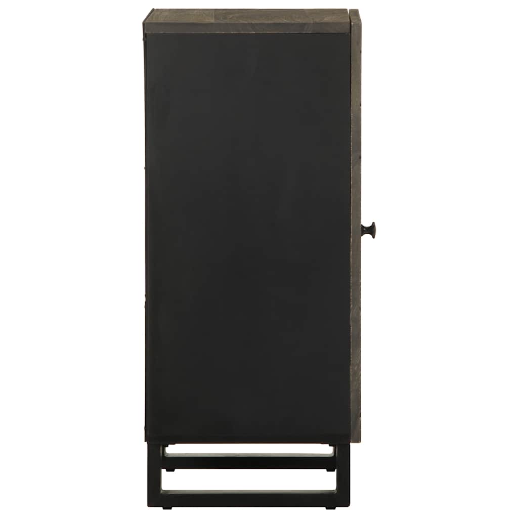 Komoda crna 40x33x75 cm Puno drvo Mango