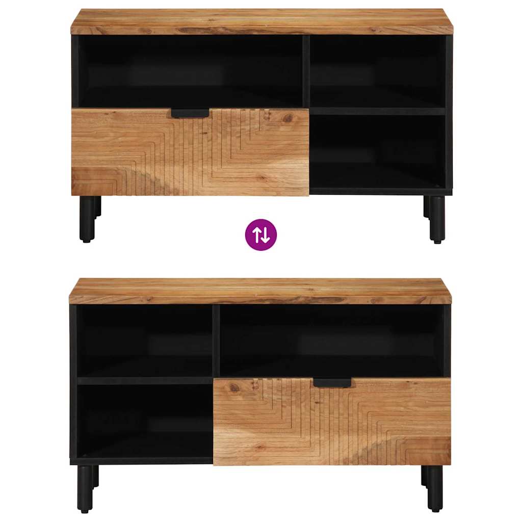 TV ormar s ladicama Smeđa 80 x 33 x 46 cm Čvrsto drvo manga