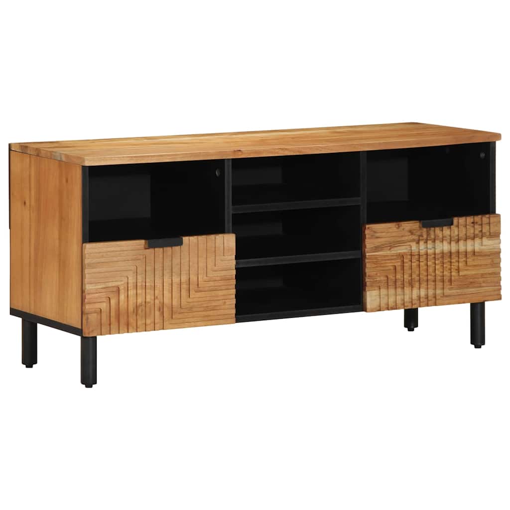 TV ormar s ladicama Smeđa 100 x 33,5 x 46 cm Čvrsto drvo manga