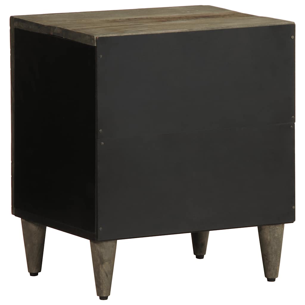 Noćni ormarići 2 kom svijetlo sivi 40x33x46 cm Puno drvo Mango