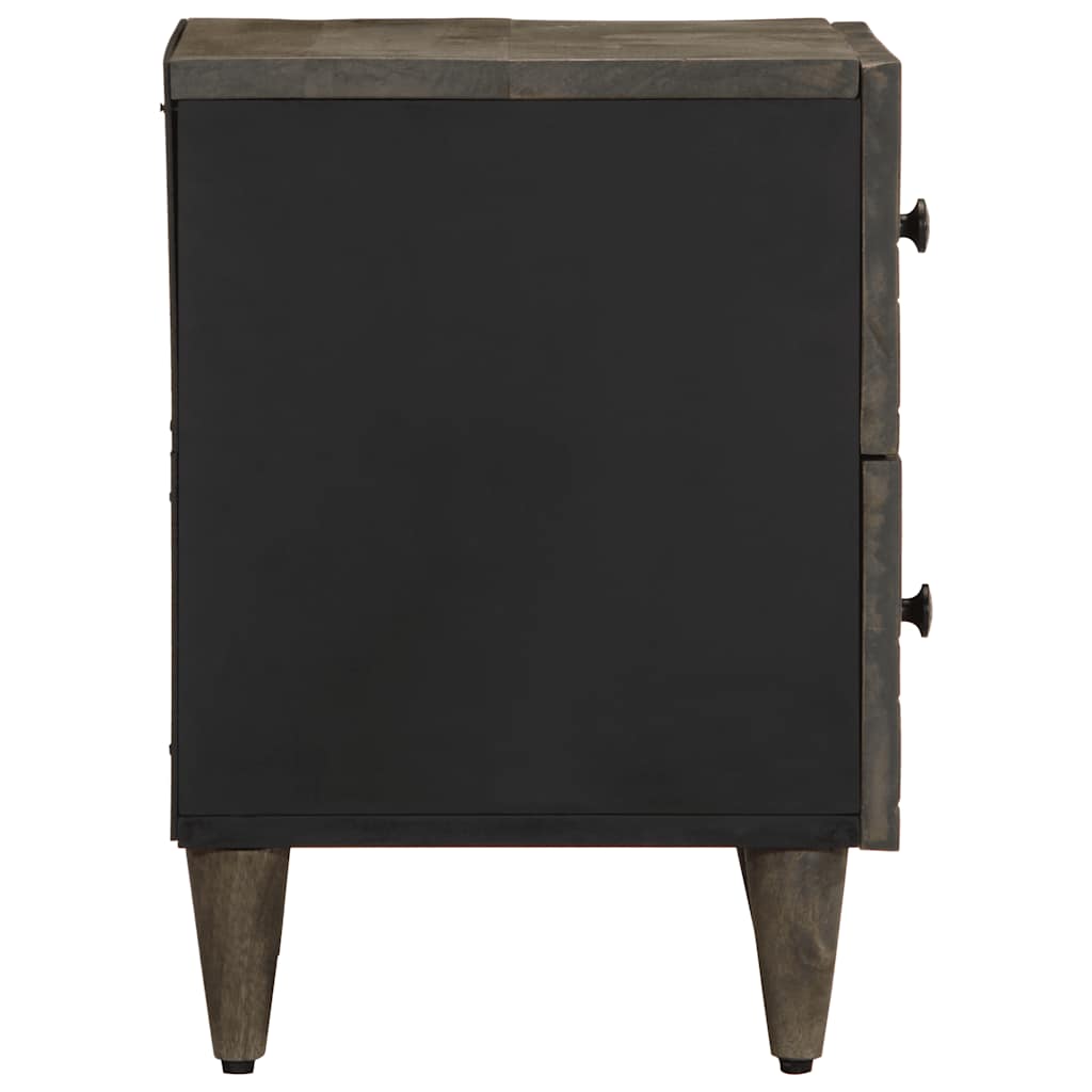 Noćni ormarići 2 kom svijetlo sivi 40x33x46 cm Puno drvo Mango