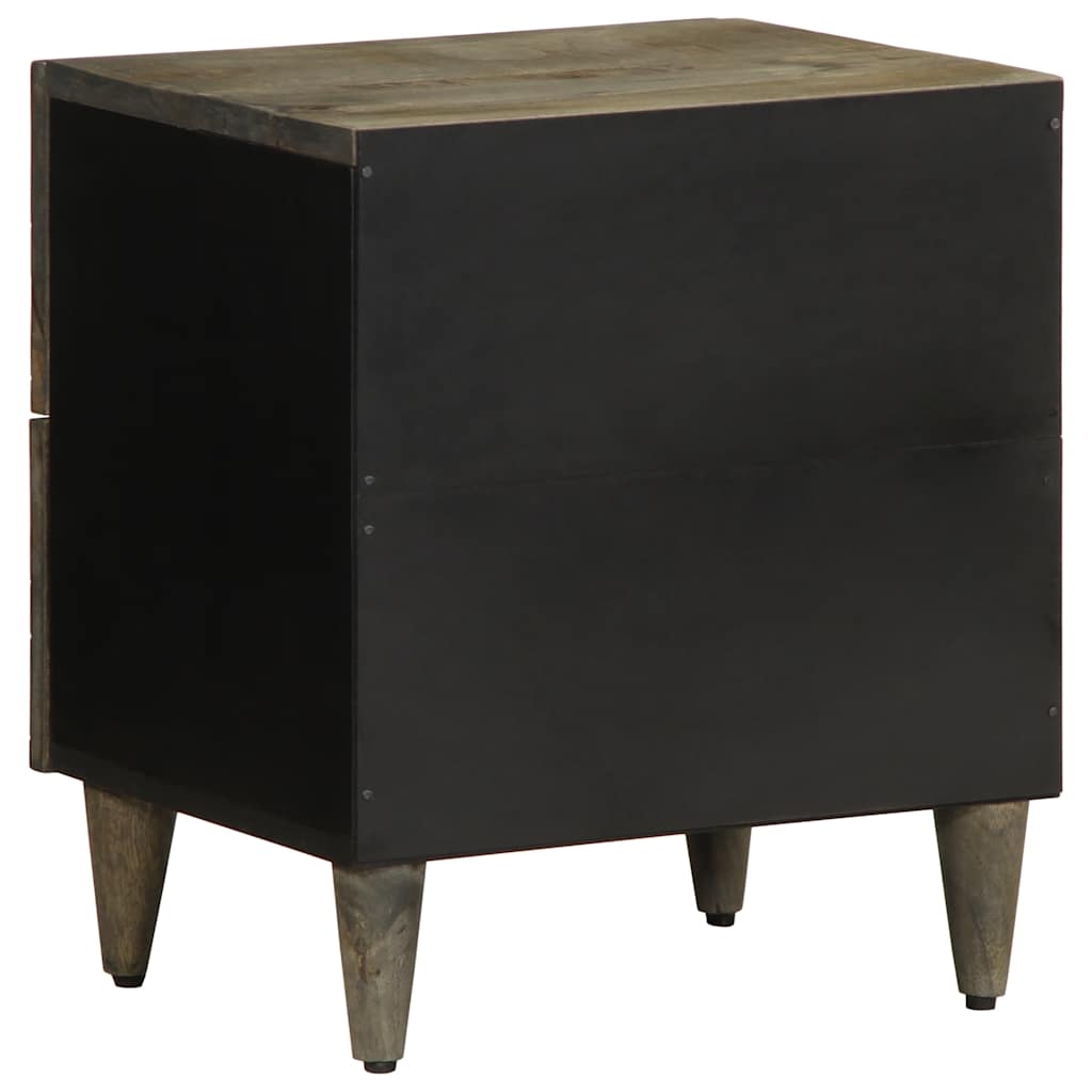 Noćni ormarići 2 kom svijetlo sivi 40x33x46 cm Puno drvo Mango