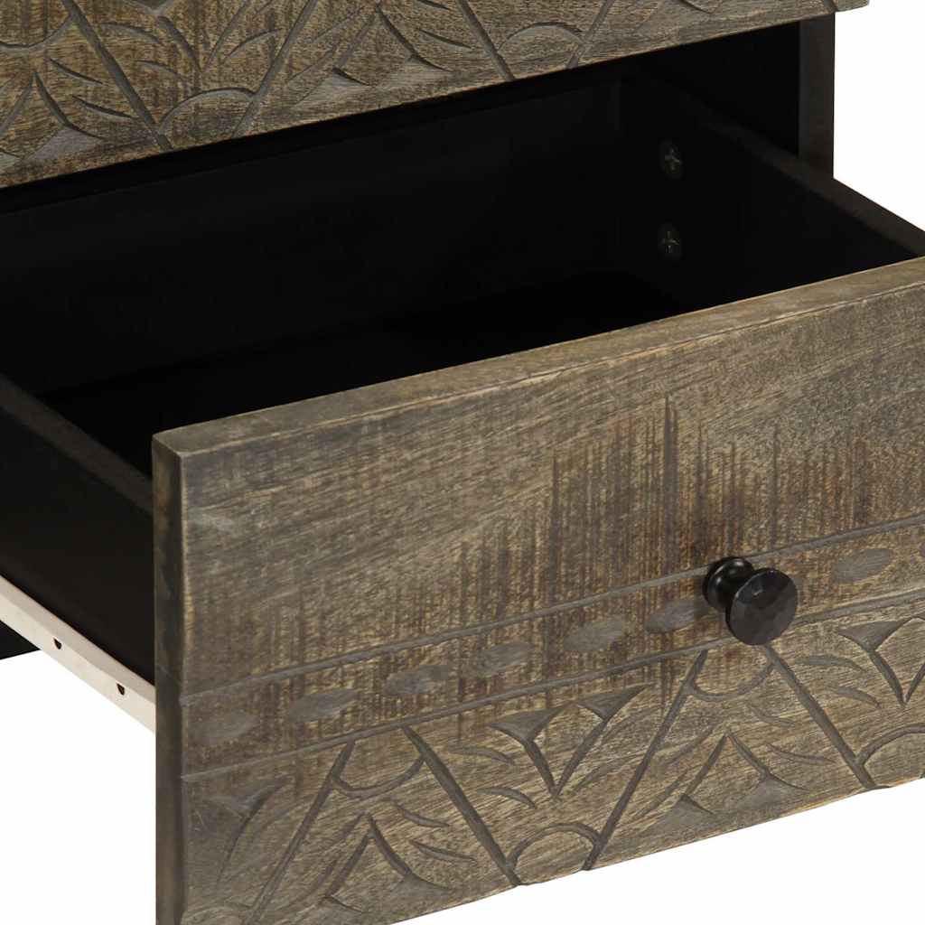 Noćni ormarići 2 kom svijetlo sivi 40x33x46 cm Puno drvo Mango