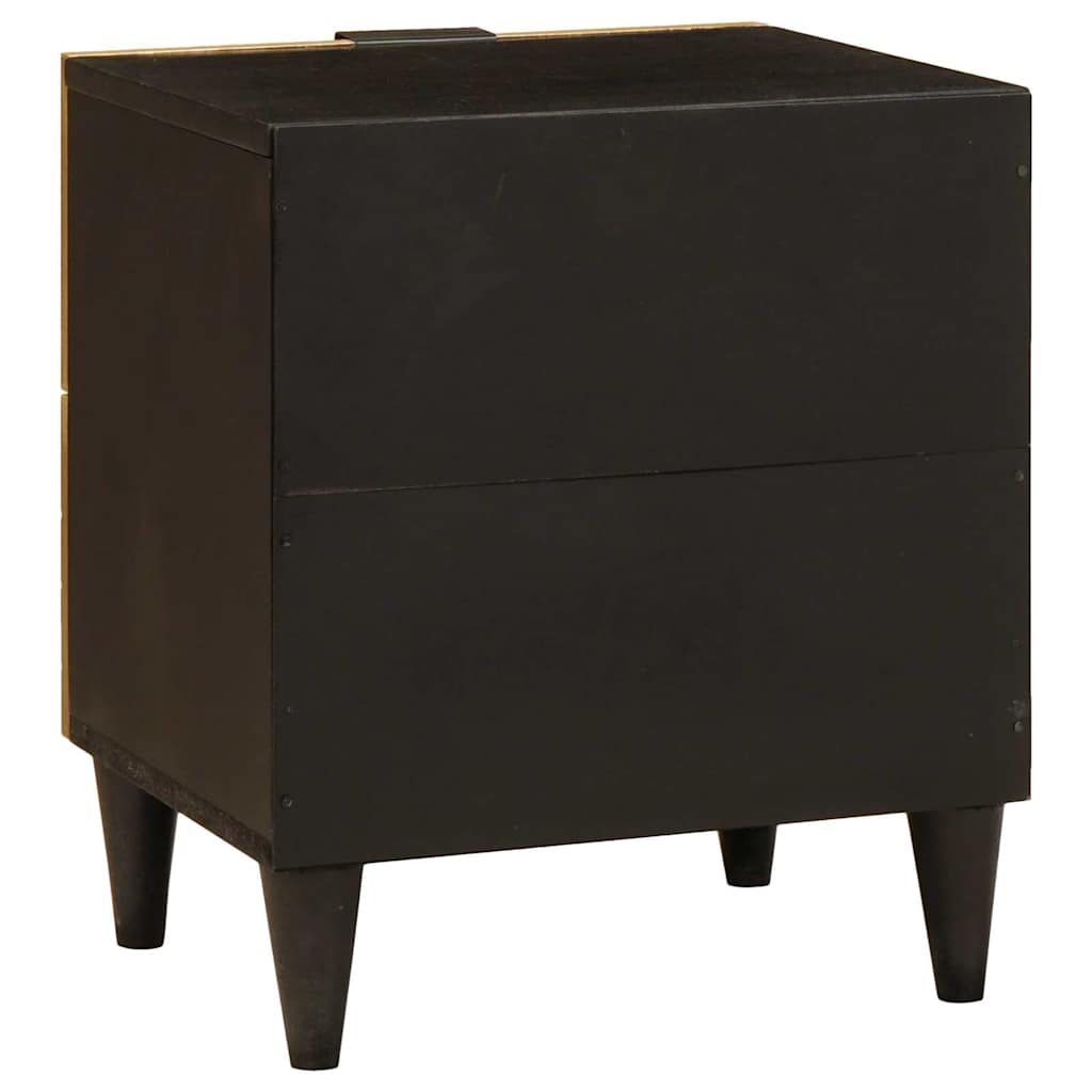 Noćni ormar 2 pcs Crna i zlatna 40 x 33 x 46 cm