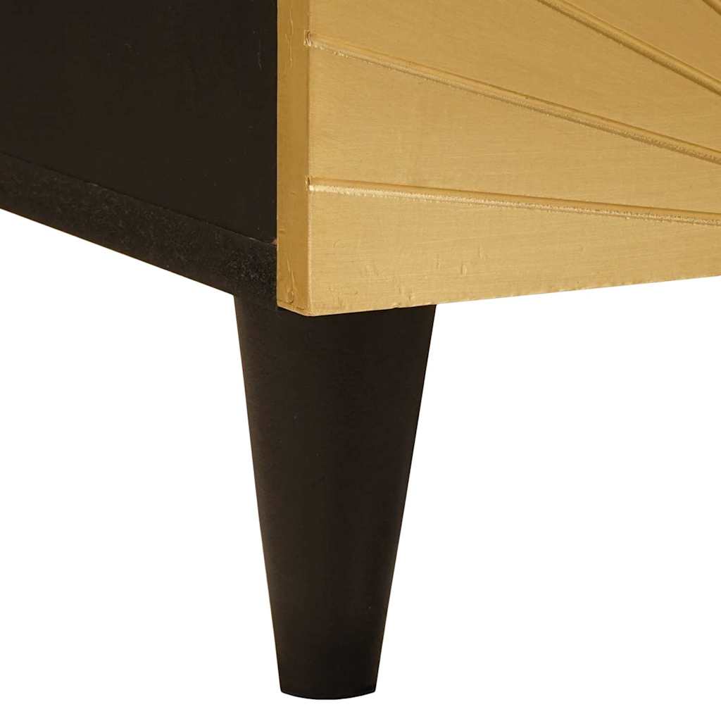 TV ormar Crna i zlatna 70 x 33 x 46 cm Konstruirano drvo