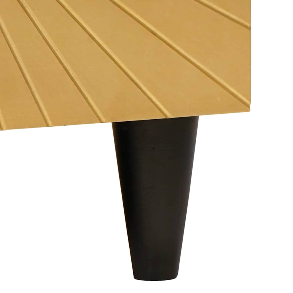 Kava Stol Crna i zlatna 80 x 50 x 40 cm Konstruirano drvo