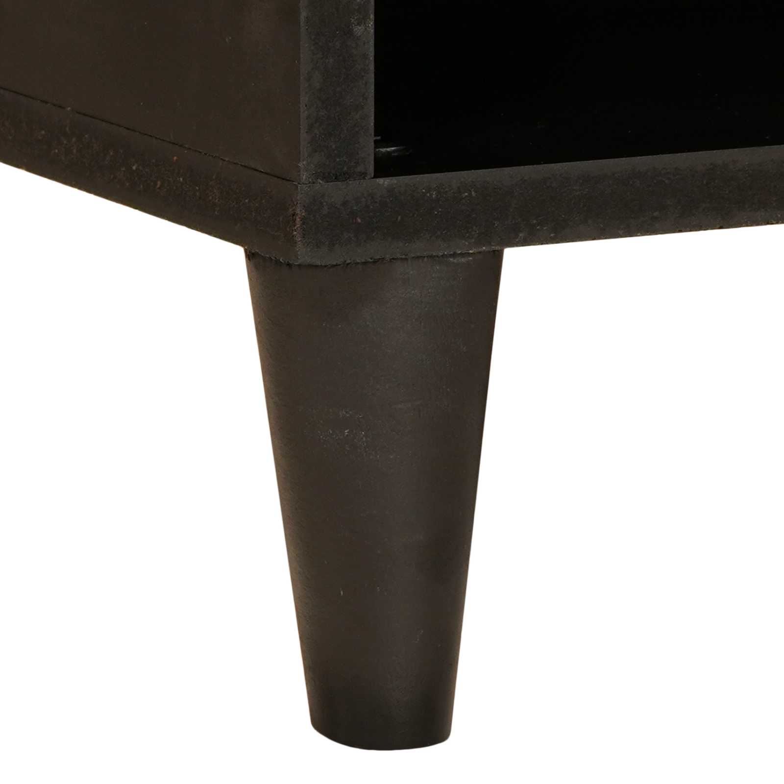 TV ormar Crna i zlatna 80 x 33 x 46 cm Konstruirano drvo