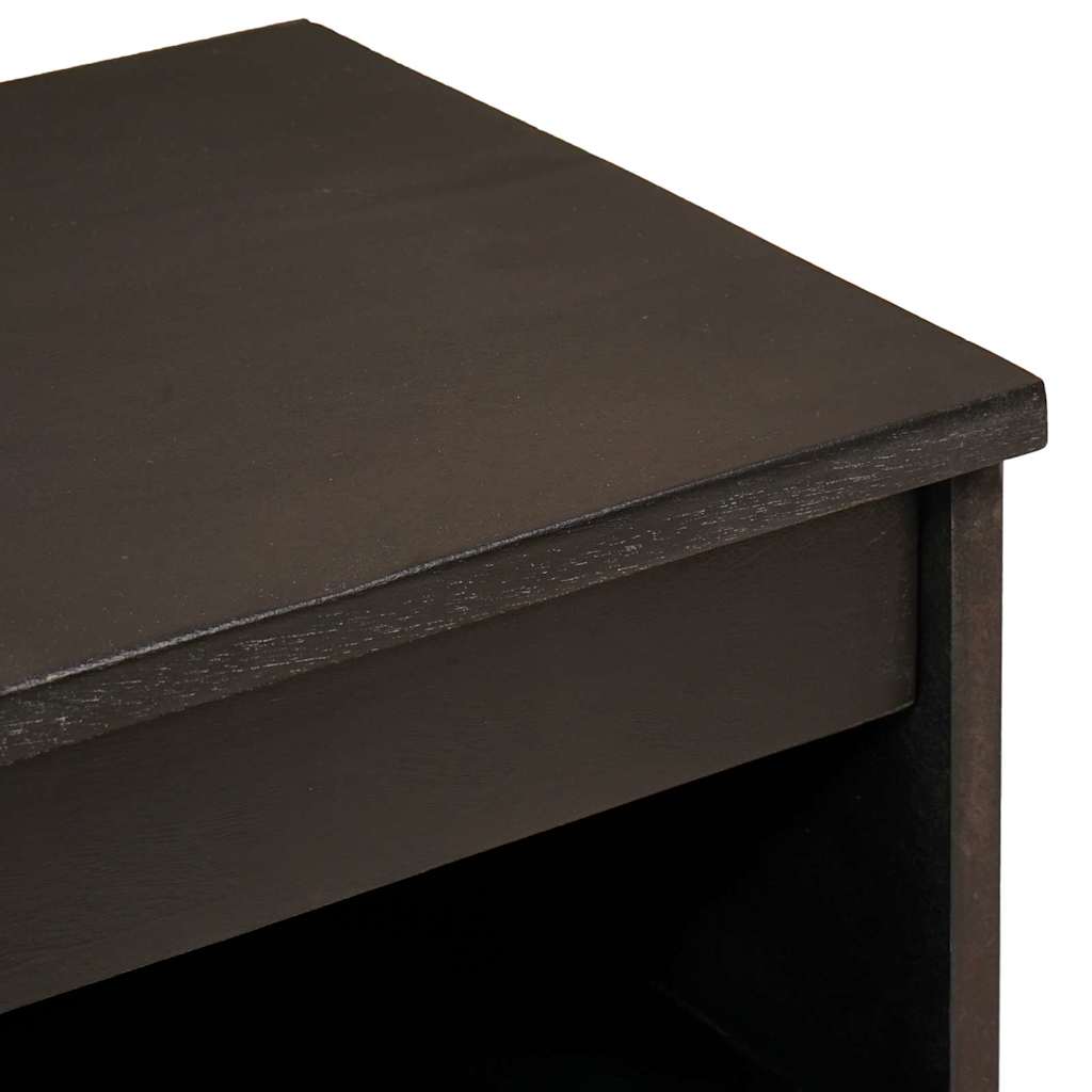 Kreveta Crna i zlatna 60 x 33 x 75 cm Čvrsto drvo manga