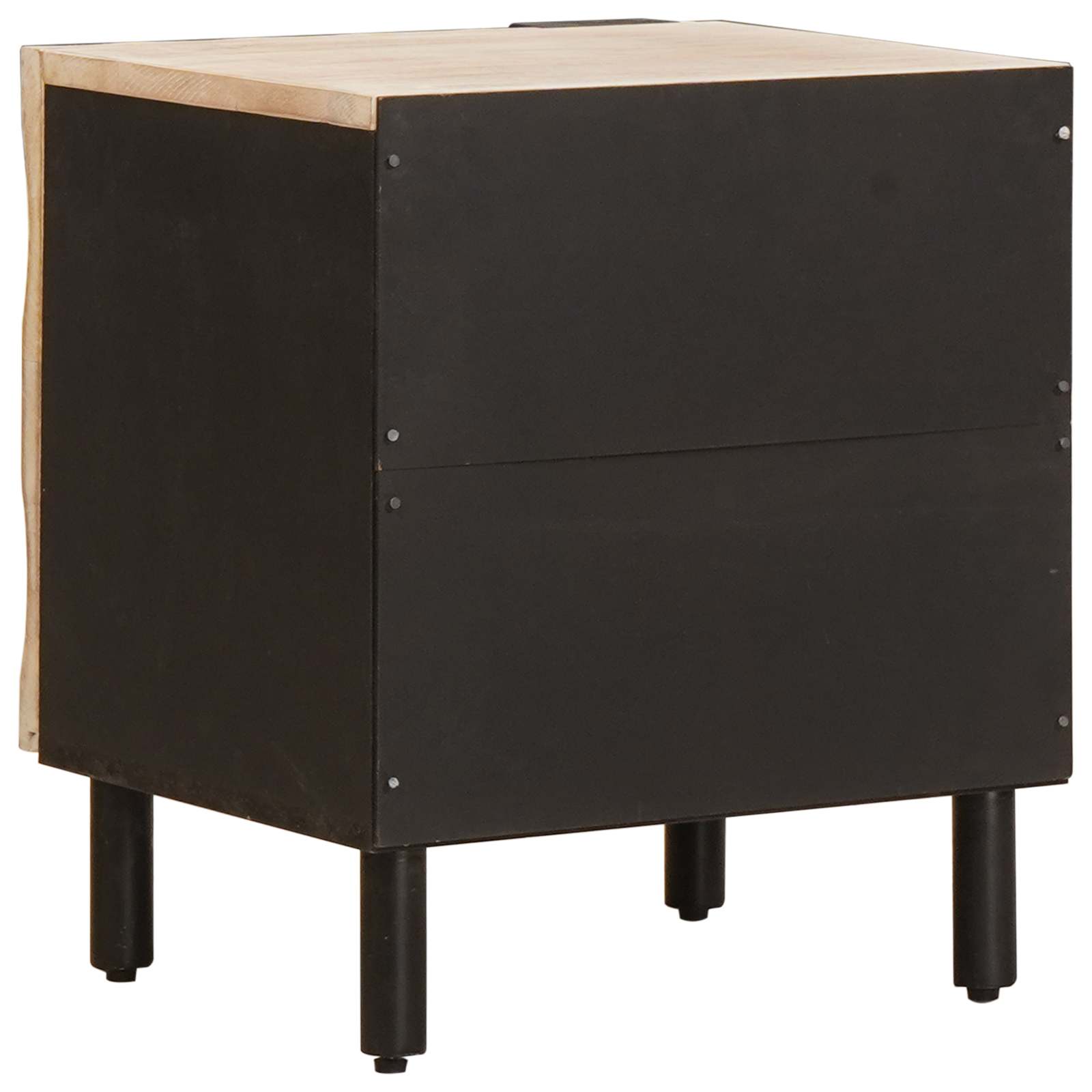 Noćni ormar 2 pcs Bijelo 40 x 33 x 46 cm Čvrsto drvo manga