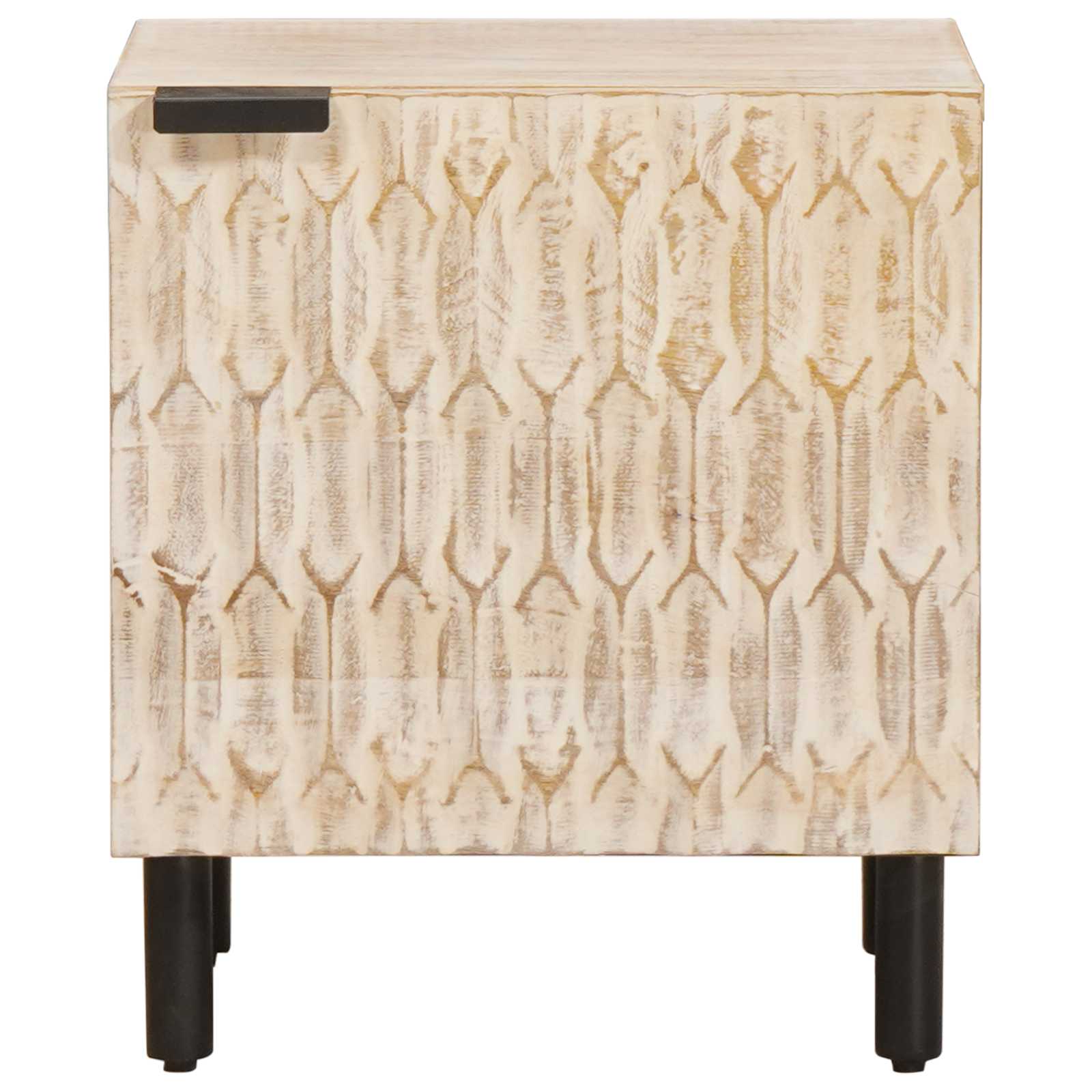 Noćni ormar 2 pcs Bijelo 40 x 33 x 46 cm Čvrsto drvo manga