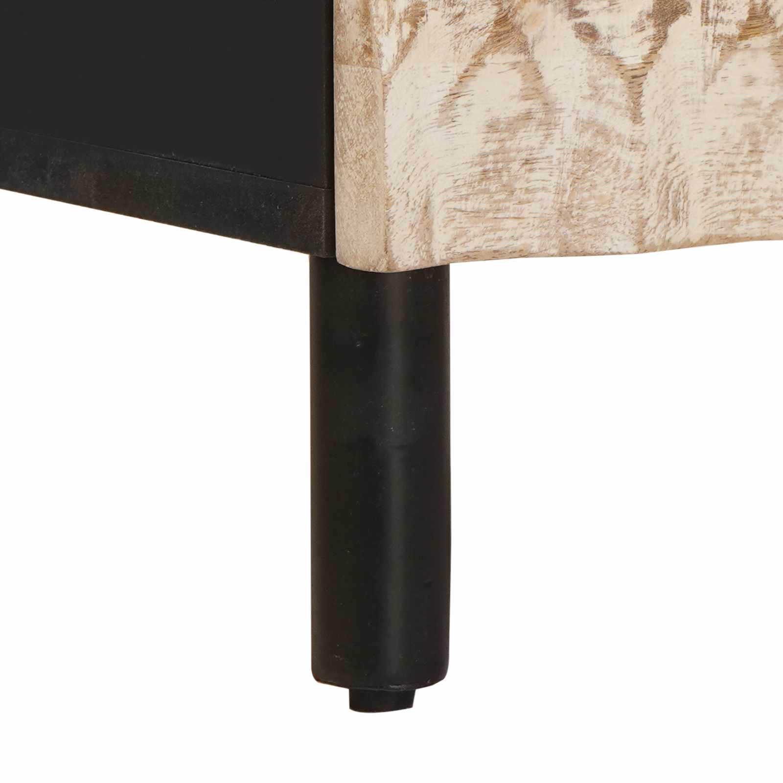 Noćni ormar 2 pcs Bijelo 40 x 33 x 46 cm Čvrsto drvo manga