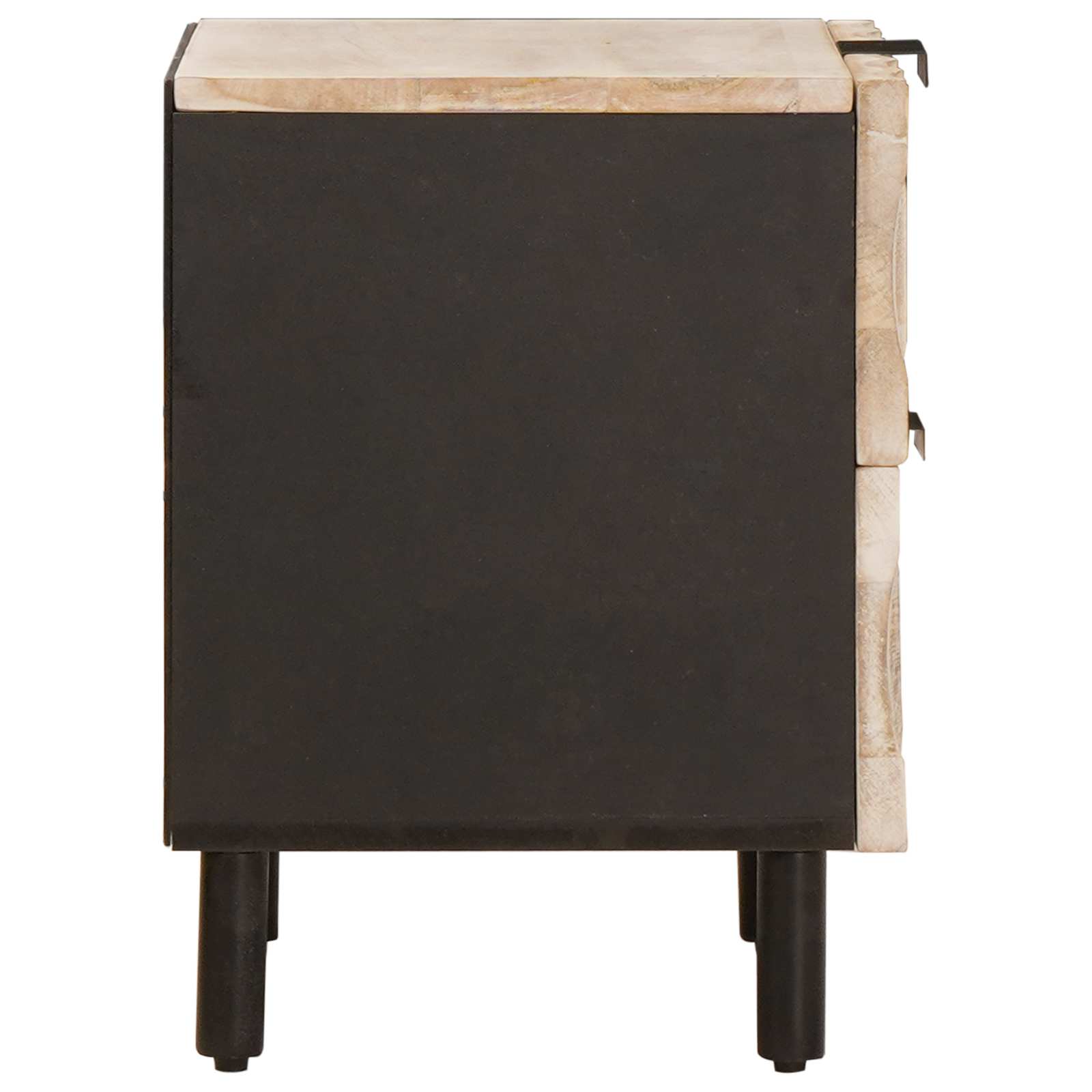 Noćni ormar 2 pcs Bijelo 40 x 33 x 46 cm Čvrsto drvo manga
