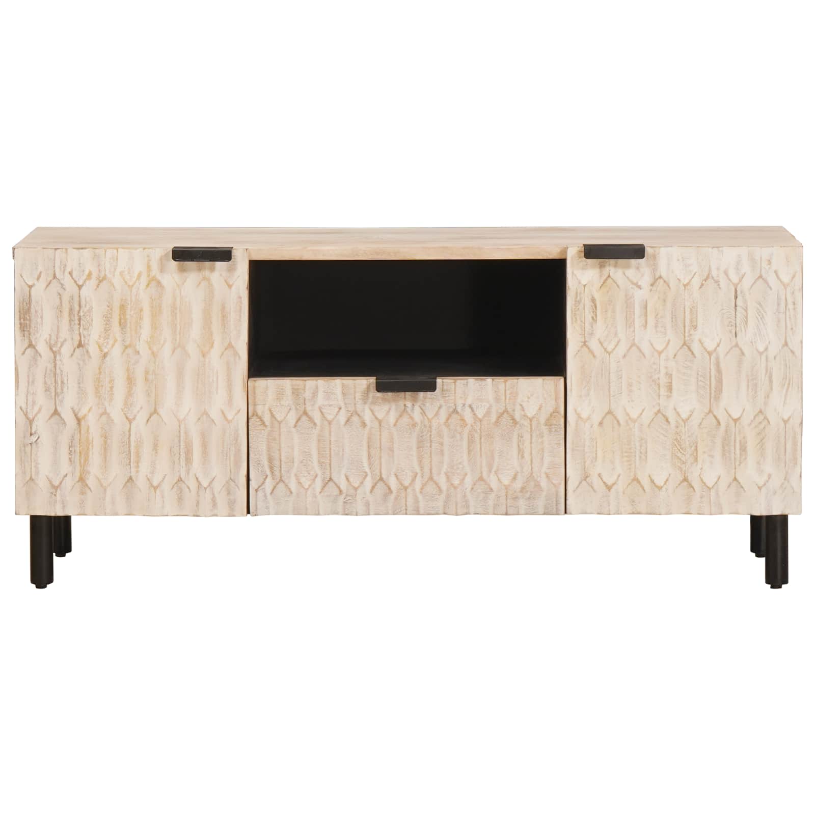 TV ormar Finš bijelog pranja 105 x 33 x 46 cm Čvrsto drvo manga