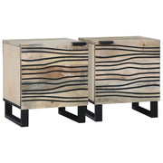 Noćni ormar 2 pcs Bijela 40 x 33 x 46 cm Konstruirano drvo