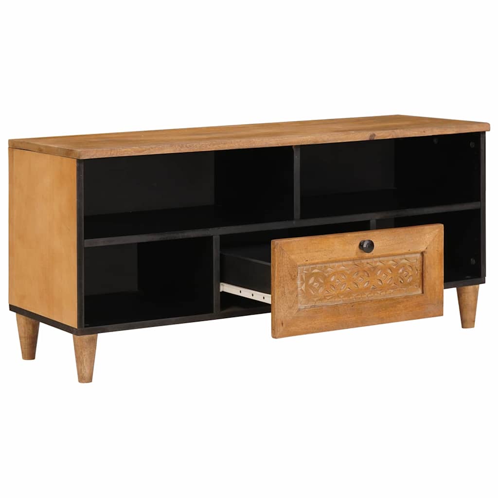 TV ormar s ladicama 100 x 33 x 46 cm Čvrsto drvo manga