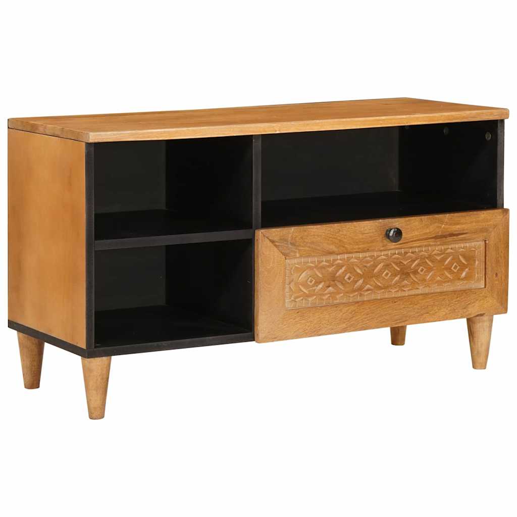 TV ormar s ladicama s policom 80 x 33 x 46 cm Čvrsto drvo manga