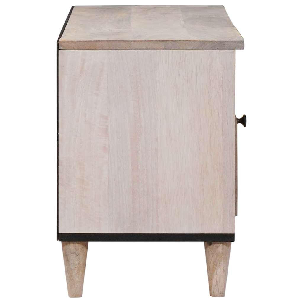 TV ormar Bjeli izbijeljeni 100 x 33 x 46 cm Čvrsto drvo manga