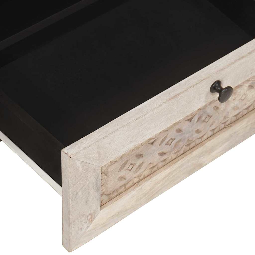 TV ormar Bjeli izbijeljeni 80 x 33 x 46 cm Čvrsto drvo manga