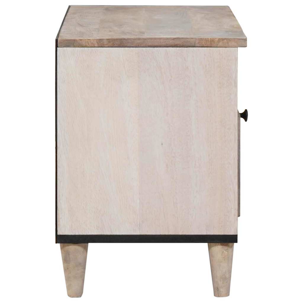 TV ormar Bjeli izbijeljeni 80 x 33 x 46 cm Čvrsto drvo manga