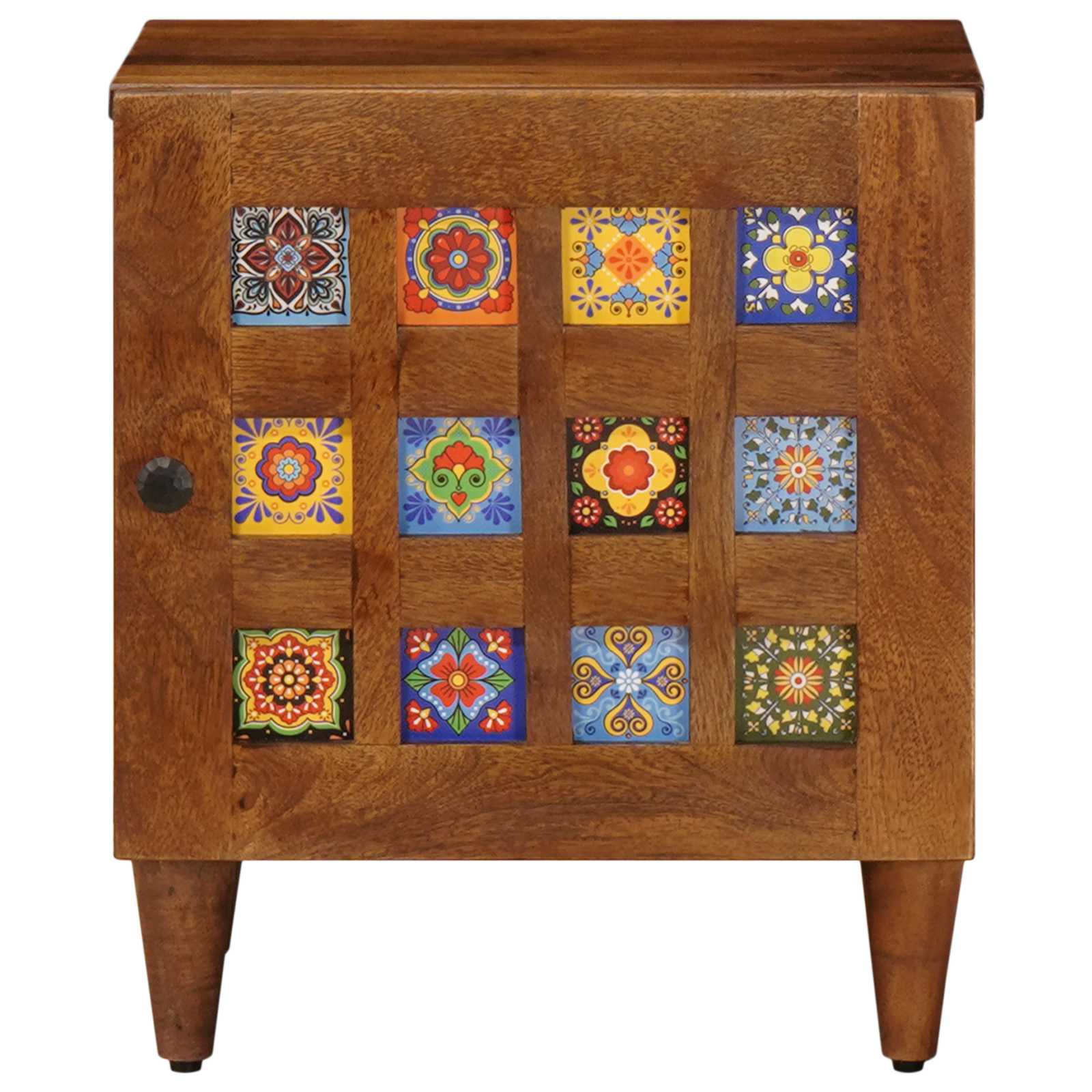 Noćni ormar 2 pcs Smeđa 40 x 33 x 46 cm Čvrsto drvo manga