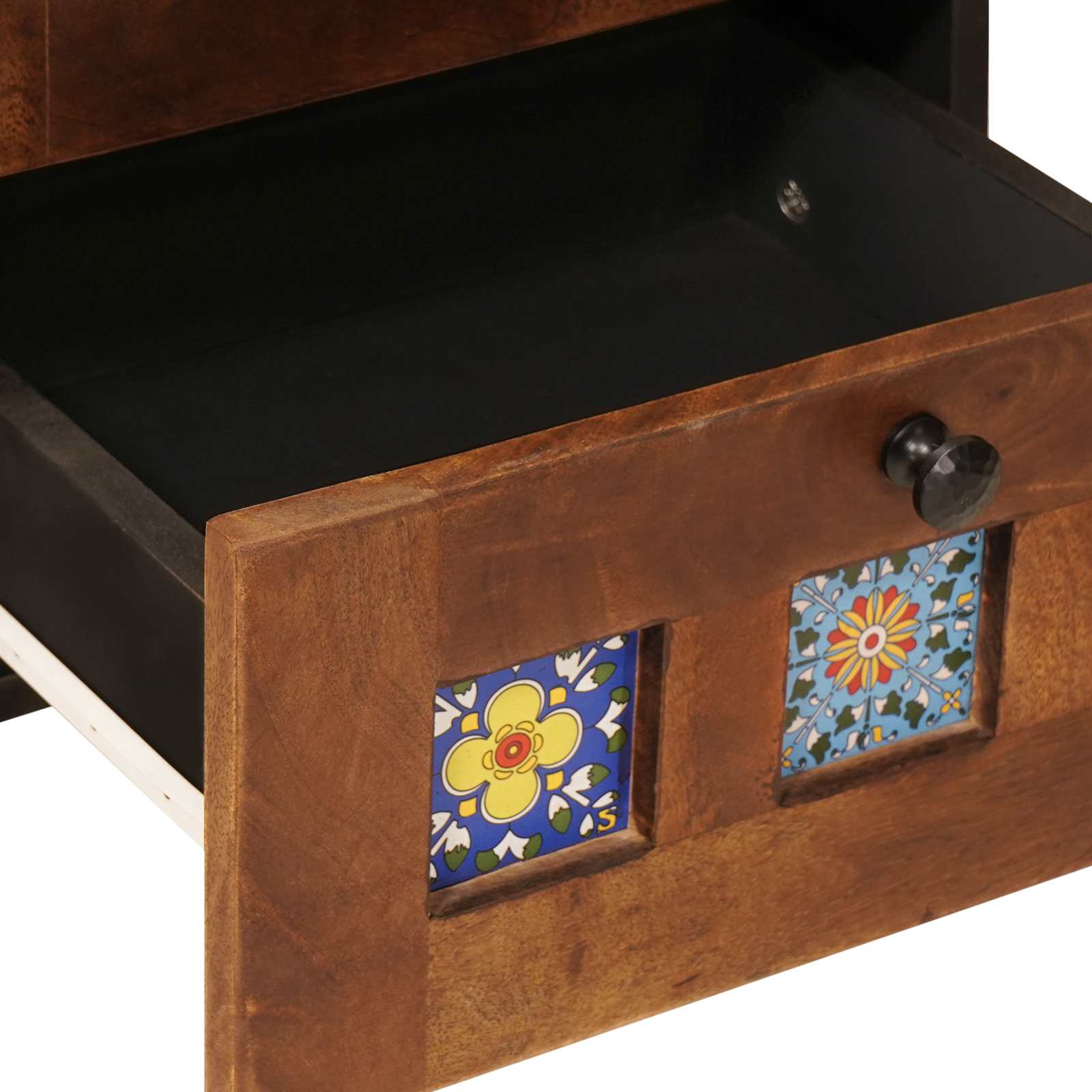 Noćni ormar 2 pcs Smeđa 40 x 33 x 46 cm Čvrsto drvo manga