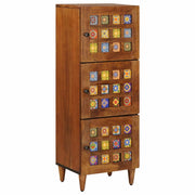 Highboard s pohranom Orah 40 x 33 x 110 cm Čvrsto drvo manga