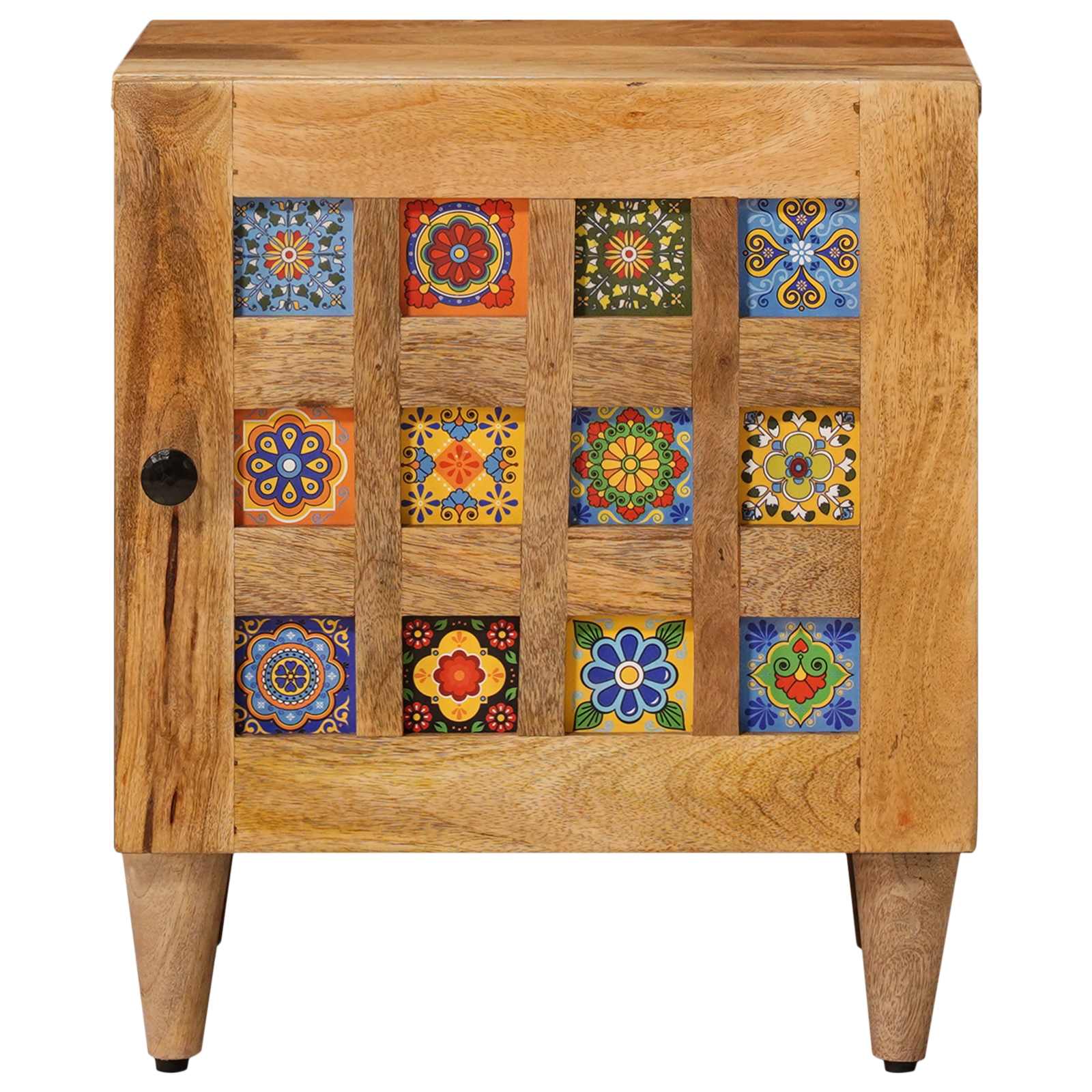 Noćni ormar 2 kom. Prirodna 40 x 33 x 46 cm Čvrsto drvo manga