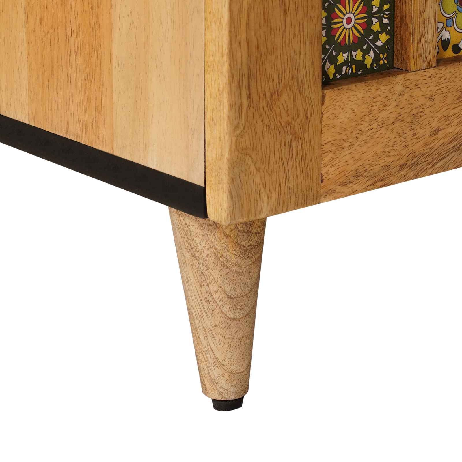 TV ormar s policom Prirodna 105 x 33 x 46 cm Čvrsto drvo manga