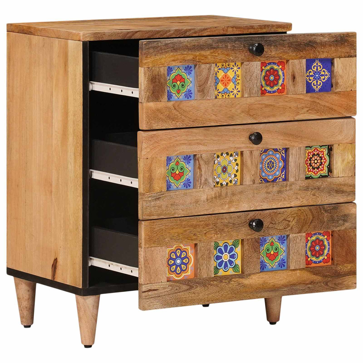 Noćni ormar Prirodna 50 x 33 x 62 cm Čvrsto drvo manga