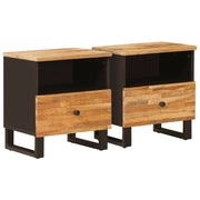 Ormar za krevet 2 pcs Smeđa 40 x 33 x 46 cm Čvrsto drvo manga